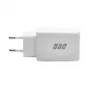 EFB Elektronik G452CE 45W Dual USB-C GaN sienas lādētājs ar 2m USB-C kabeli, balts