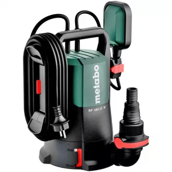Metabo KP 160-35 SF kombinētais iegremdējamais/spiediena sūknis 500 W, 16000 l/h, 7,5 m, 35 mm daļiņas, 10 m kabelis, melns/zaļš 601792000