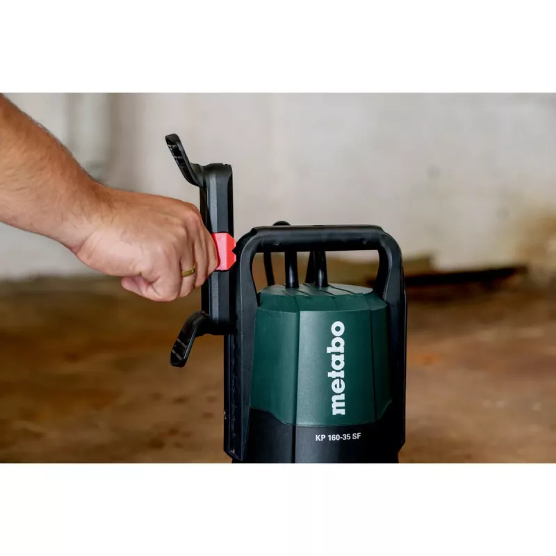Metabo KP 160-35 SF kombinētais iegremdējamais/spiediena sūknis 500 W, 16000 l/h, 7,5 m, 35 mm daļiņas, 10 m kabelis, melns/zaļš 601792000