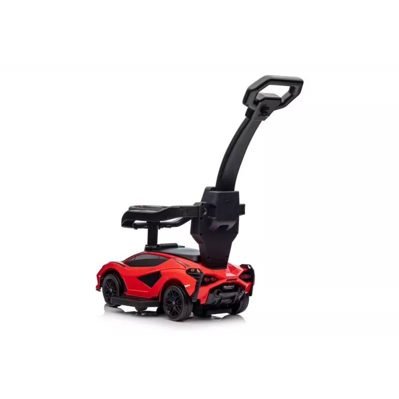 LEAN TOYS Lamborghini QLS-996T braucamais ar stūmējrokturi, sarkans