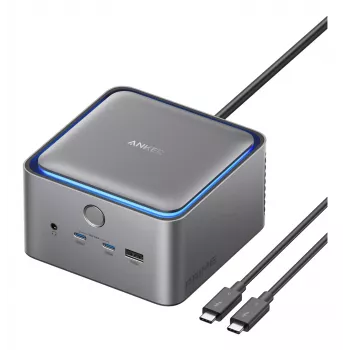 Anker Prime 14-in-1 Thunderbolt 5 dokstacija, 140W jaudas padeve, 8K divu ekrānu atbalsts, aktīvā dzesēšana (A83B53A1)