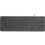 HP 150 vadu klaviatūra Turkish Q USB melna 664R5AA#AB8