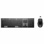HP 725 - bezvadu klaviatūras un peles komplekts - daudzfunkcionāls, uzlādējams, ar superkondensatoru - pilna izmēra - bezvadu - Nightfall Black