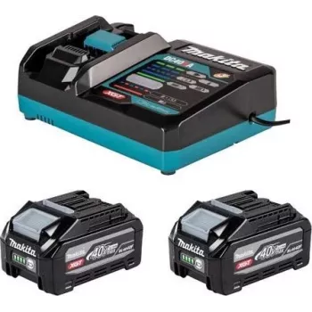Makita 1916Y1-1 barošanas avota komplekts 40V XGT instrumentiem (2x BL4040F 4,0Ah akumulatori un DC40RA ātrās uzlādes lādētājs)