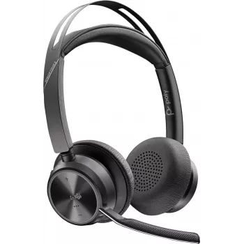 HP Poly Voyager Focus 2 USB-C austiņas ar USB-C/A adapteri un uzlādes statīvu (9T9J8AA)