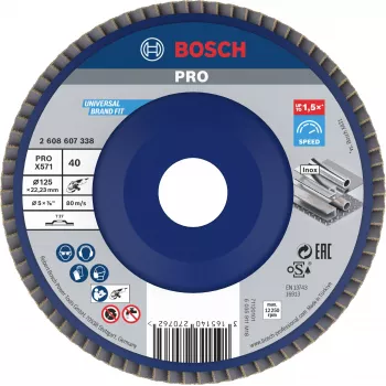 Bosch X571 Best for Metal slīpēšanas ziedlapiņu disks 125 mm P80 cirkonija alumīnija 2608607338