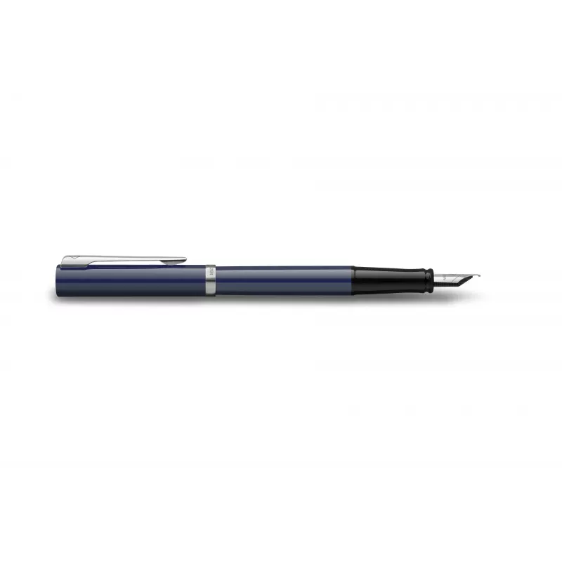 Waterman Impression tintas pildspalva ar smalku uzgali, zils lakotais korpuss, hroma apdare, dāvanu kastīte 2225502