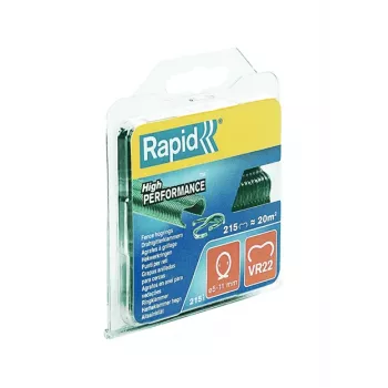 RAPID TOOLS VR22 žoga gredzenveida skavas, cinkots tērauds ar zaļu plastmasas pārklājumu, 13. izmērs, 12 mm kājiņas garums, 1000 gab. 40108802