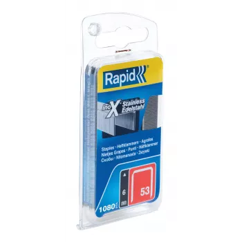 RAPID TOOLS smalkās stieples skavas tips 53, 6 mm, nerūsējošais tērauds, mazs iepakojums, kartīte ar Euro atveri, 1 gab. (40109509)