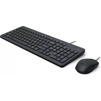 HP 150 vadu pele un klaviatūras komplekts - USB, pilna izmēra, melns 240J7AA#ABX