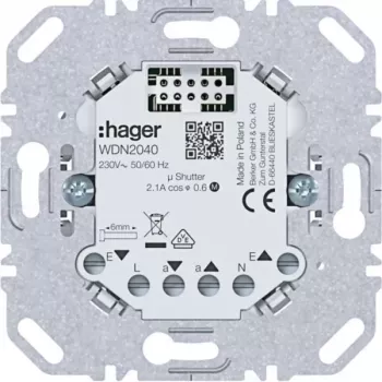 HAGER WDN2040 universālais spiedpogas dimmera ievietojums, iemontējams, 1 modulis, 230V, 20-400W