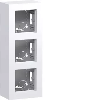 HAGER WAD8310WG 3 moduļu augstais virsapmetuma korpuss, polāri balts