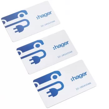HAGER XVA410 RFID kartes, 3 gab., Mifare Classic 1K, 13,56 MHz, baltas