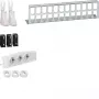 HAGER UM00M4 multivides lauka komplekts ar 3 Schuko kontaktligzdām un 12 RJ45 portiem, balts