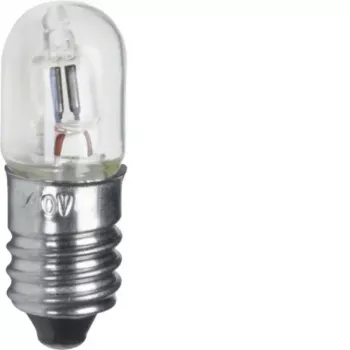 Hager Glow Lamp E10 spuldze ar E10 cokolu Hager WDA2127P pogas slēdzim