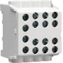HAGER KH35L8 vienpola maģistrālās līnijas atzaru spailes bloks, 6-35 mm² maģistrāle, 125 A, 1000 V, pelēks