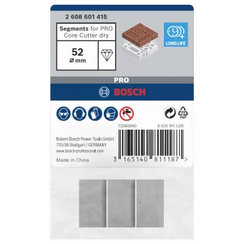 Bosch 2608601415 Dimanta segmenti sausajiem dimanta kroņurbjiem, 3 gab.