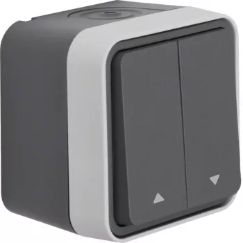 Hager Jalousie Series Switch virsapmetuma 1-polārs WNC300