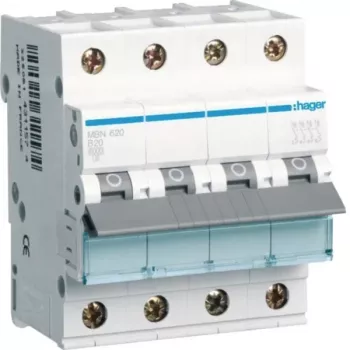 Hager MBN620 3P+N B-20A 6kA automātiskais slēdzis