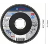 Bosch Accessories 2608619199 X-LOCK leņķa slīpēšanas diski ar līstītēm 115 mm, graudainība 80, cirkonija alumīnija oksīds, konusveida Type 29 metālam, 1 gabals