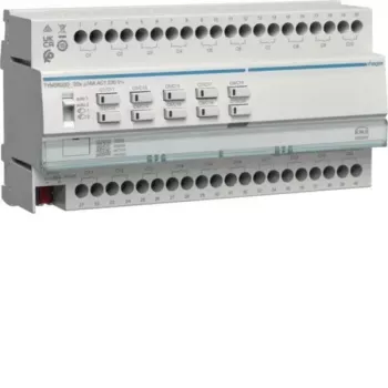 HAGER TYMS620D KNX Secure slēdžu un žalūziju izpildmehānisms, 20 slēgšanas / 10 žalūziju kanāli, 16 A, DIN sliedes montāža