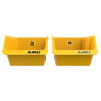 DEWALT DWST82813-1 TSTAK instrumentu uzglabāšanas kaste dubultais komplekts – 2x 14L sakraujami plastmasas konteineri, melna/dzeltena
