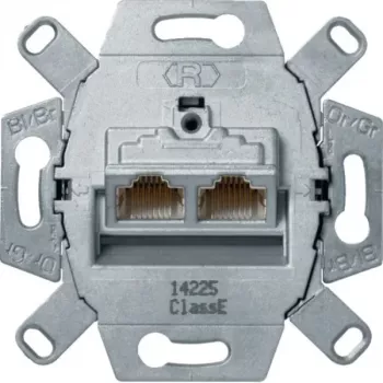 Hager WDF410866 UAE ligzda 8/8 polu ekranēta Cat.6A RJ45 datu kontaktligzda