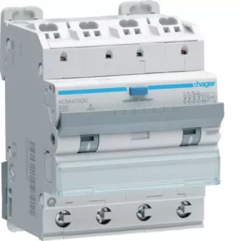 Hager ADM420QC RCBO 4P 6kA B20A 30mA Type A QuickConnect