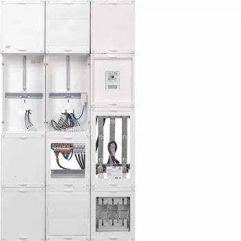 Hager UF53WBW20 universālais transformatoru/mērīšanas lauks ar APZ un TSG, 250A, 5-poliem