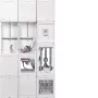 Hager UF53WBW20 universālais transformatoru/mērīšanas lauks ar APZ un TSG, 250A, 5-poliem