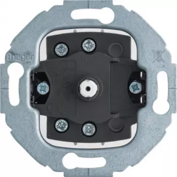 Hager WDE387503 2-gang rotācijas sērijas slēdzis 10A 250V AC iekšējai montāžai polāri balts