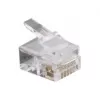 Exertis Connect RJ12 modulārais savienotājs plakanajam kabelim, neekranēts, 6P6C, 10 gab. (920630)