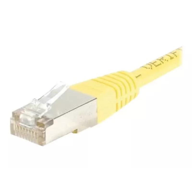 EXERTIS CONNECT CAT.6 F/UTP komutācijas kabelis, dzeltens, 0,5 m, plāns Snagless 842051