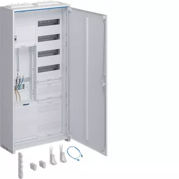 Hager universZ pilns skaitītāju skapis ZB323Q15ENT, 3-punktu, 1 mērīšanas lauks, APZ, Rfz, 1100x550x205 mm, balts