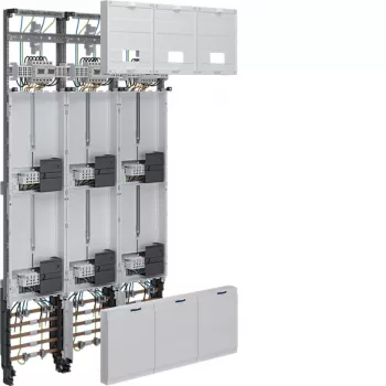 Hager universZ komplekts mērīšanas lauks 1350x750mm 3-fāžu 6 skaitītāju pozīcijas 10 mm² ar atvienošanas funkciju ZL53W8NT