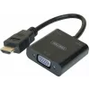 Exertis Connect 051248 VGA uz HDMI adaptera kabelis 0,15 m melns