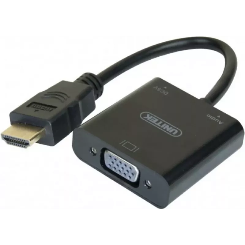 Exertis Connect 051248 VGA uz HDMI adaptera kabelis 0,15 m melns