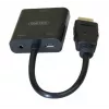 Exertis Connect 051248 VGA uz HDMI adaptera kabelis 0,15 m melns