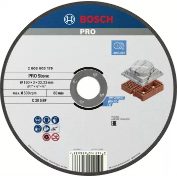 Bosch griešanas disks 180 mm, taisns (Type 41), metālam, 1 gab. 2608603179