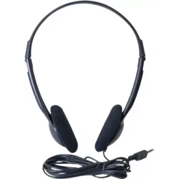 Exertis Connect uz auss vienības vadu austiņas ar mikrofona stieni, 3,5 mm ligzda, melnas (059201)