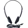 Exertis Connect uz auss vienības vadu austiņas ar mikrofona stieni, 3,5 mm ligzda, melnas (059201)