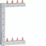 HAGER KCF663S vertikālā fāžu kopne, 3-poliem, 63 A, 400 V, 10 mm², pa kreisi/pa labi