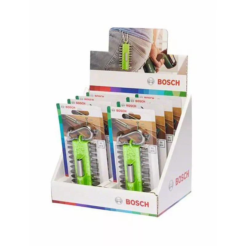 BOSCH 21 gabalu skrūvgriežu uzgaļu komplekts ar magnētisko ātrās maiņas turētāju, S2 tērauds, 25 mm uzgaļi (X-Line Classic)
