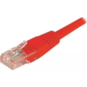 EXERTIS CONNECT Cat6 U/UTP komutācijas kabelis, sarkans, 1.0m, RJ45, Snagless 243710