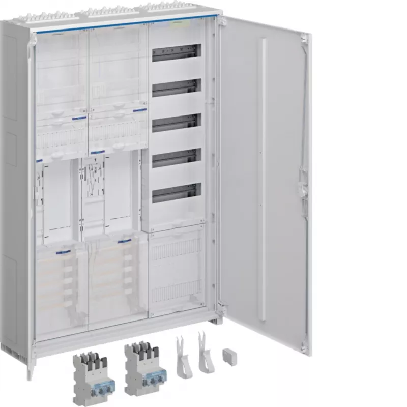 Hager universZ elektrības skaitītāju skapis 2 skaitītāju vietas 3 lauki 1100mm balts IP31 ZB33SEQ25EN