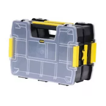 STANLEY SortMaster Junior detaļu organizators ar 10 regulējamām nodalījumām, melns/dzeltens, STST1-71197