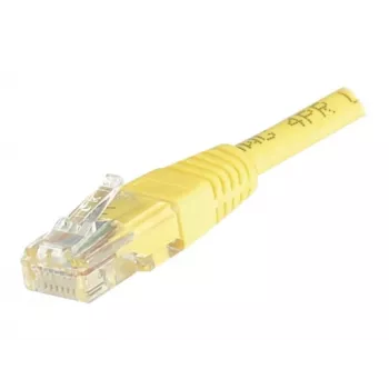 EXERTIS CONNECT Cat6 U/UTP vara komutācijas kabelis, 0,5 m, dzeltens, Snagless RJ45 EXC245700