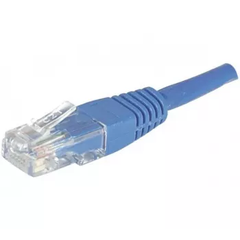 EXERTIS CONNECT Cat.6 U/UTP komutācijas kabelis, 0,5 m, zils, ar aizsargātiem fiksatoriem 246700