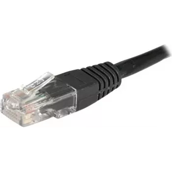 EXERTIS CONNECT Cat6 U/UTP komutācijas kabelis, 1m, melns, RJ45, aizsargs fiksatoram 246772