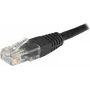 EXERTIS CONNECT Cat6 U/UTP komutācijas kabelis, 1m, melns, RJ45, aizsargs fiksatoram 246772